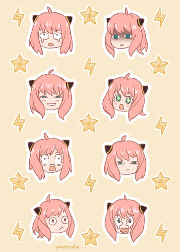 anya sticker sheet